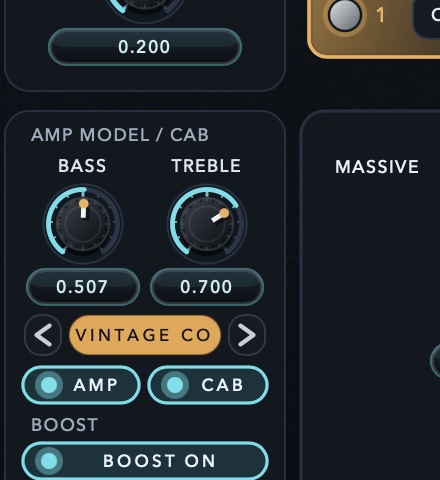 Painel de amplificador e gabinete do LabGuitar